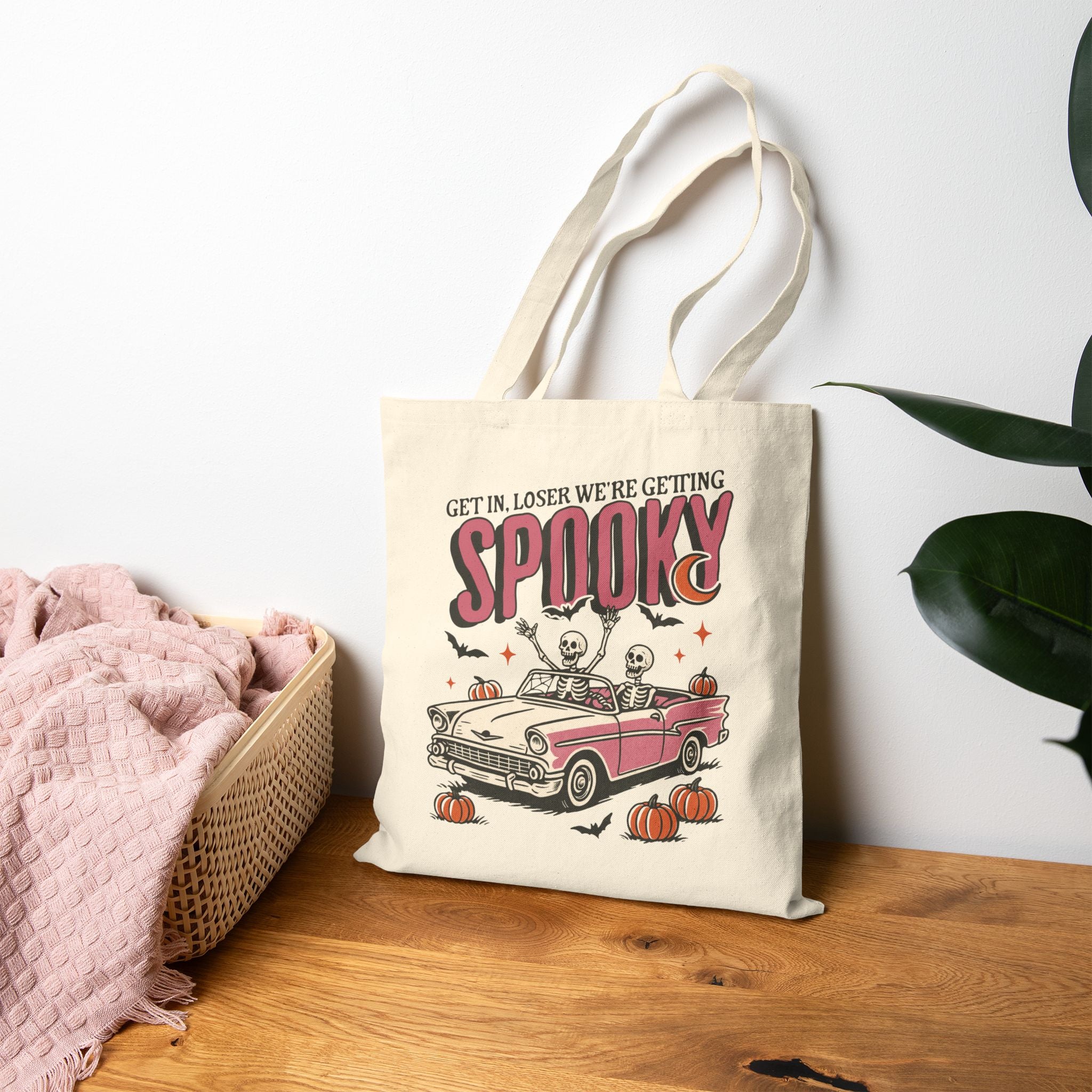Get In Loser Halloween Tote Bag