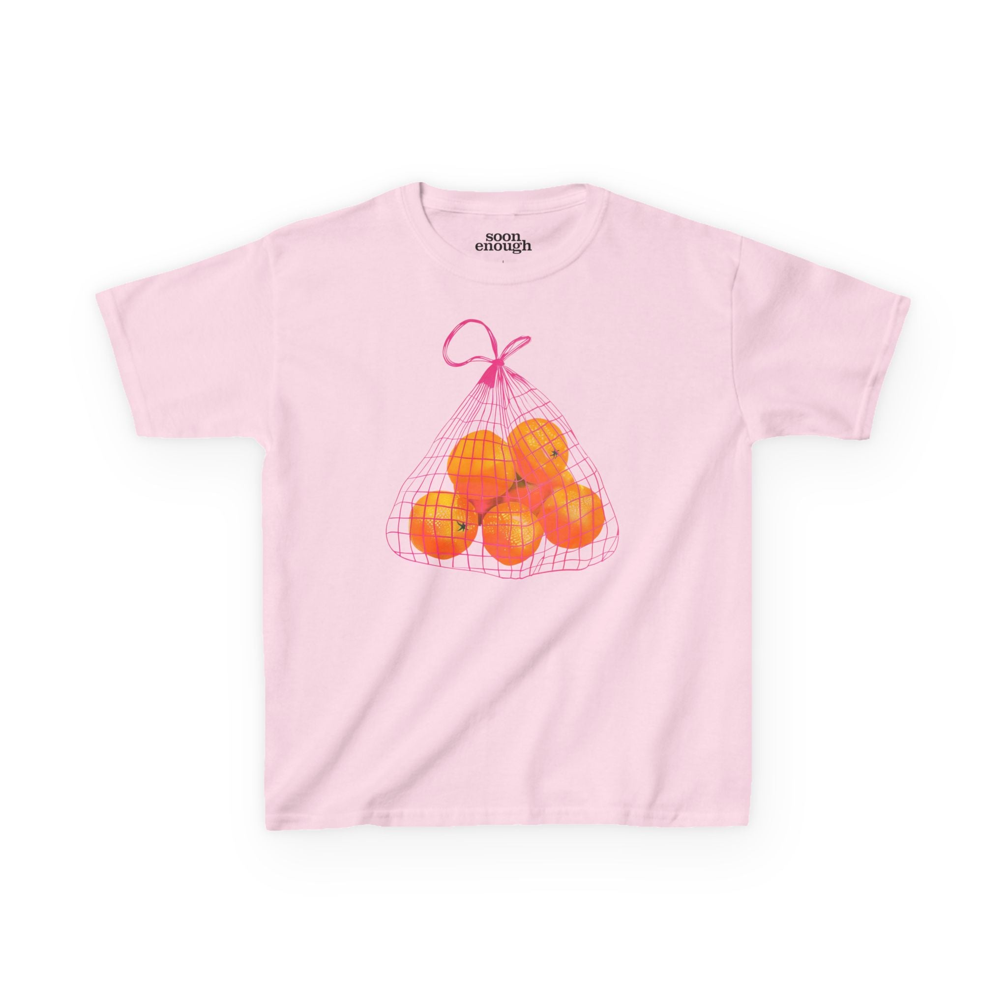 Pink Bag of Oranges Baby Tee