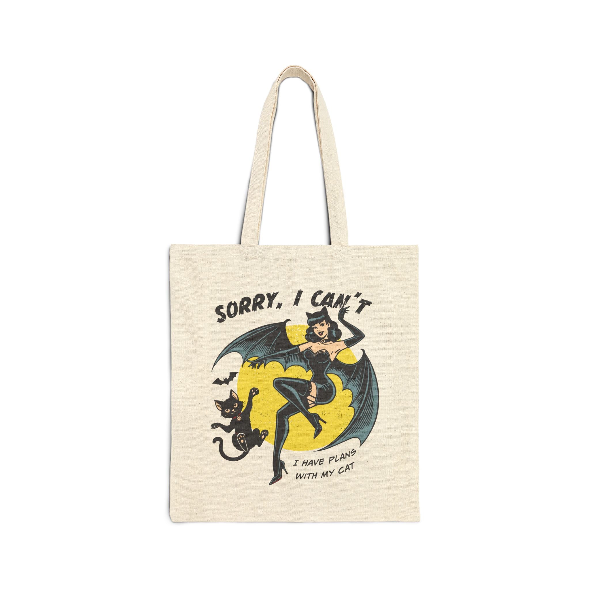 Cat Girl Halloween Tote Bag