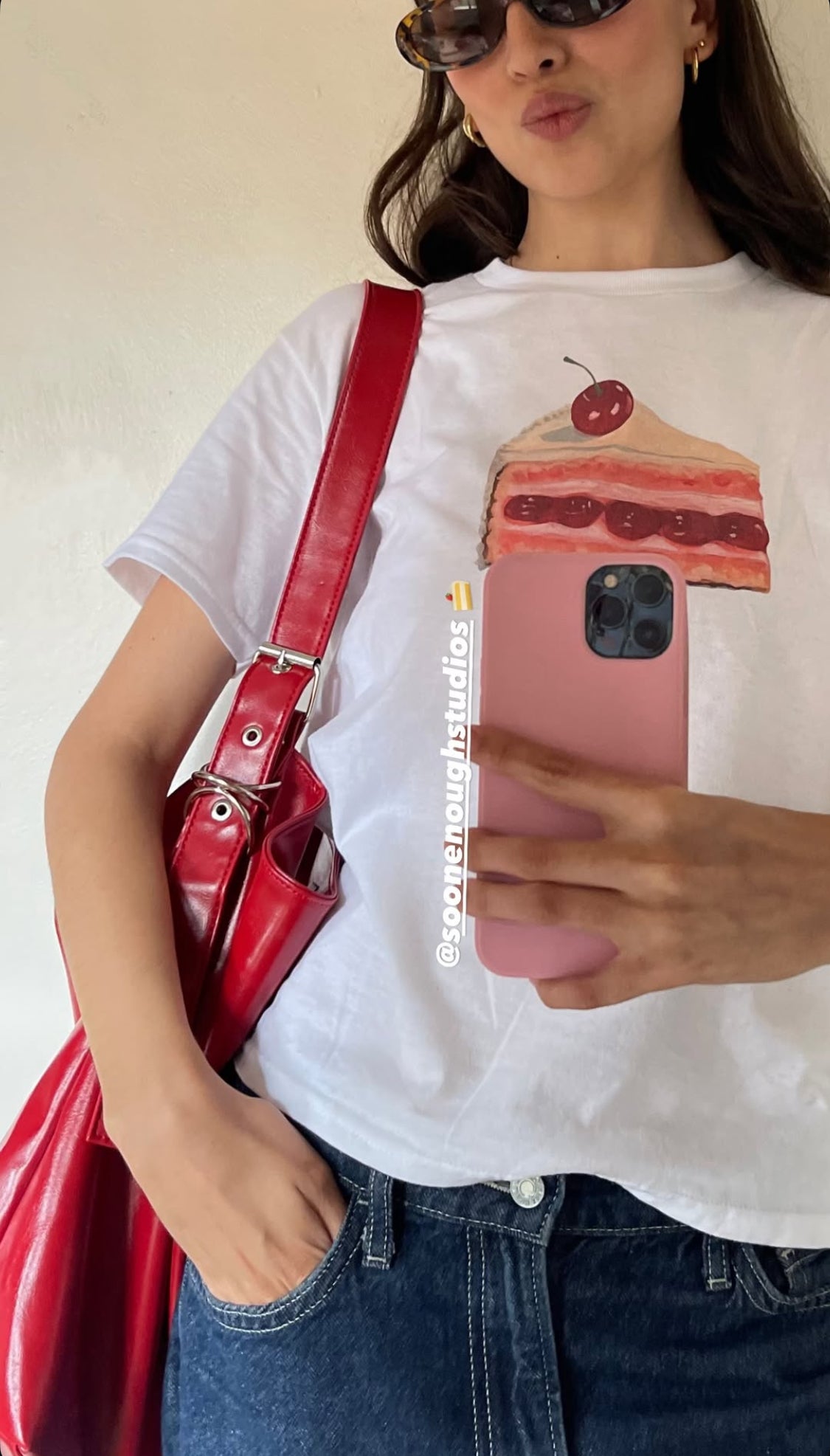 Large Slice of Cherry Cake Baby Tee