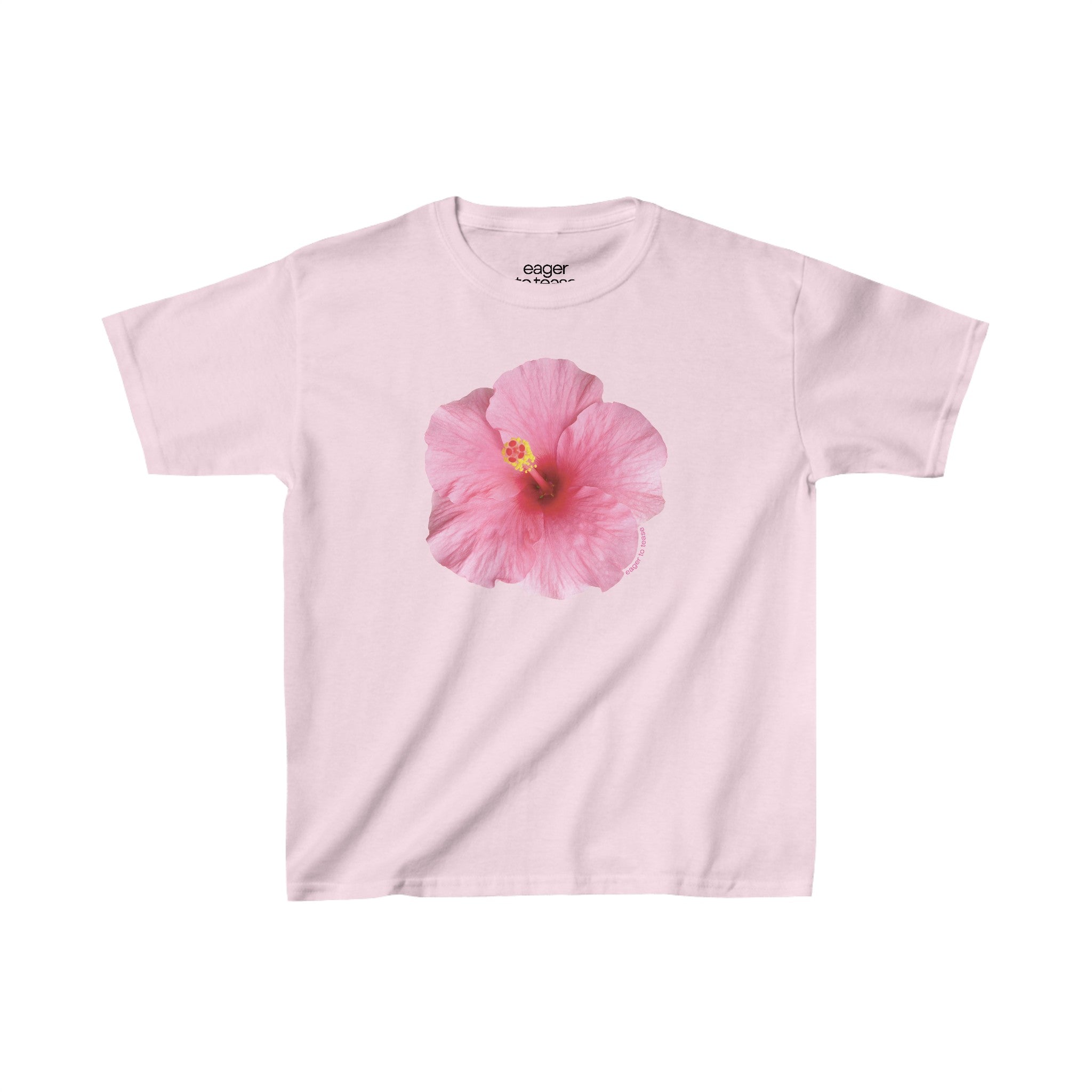 Pink Hibiscus Flower Baby Tee