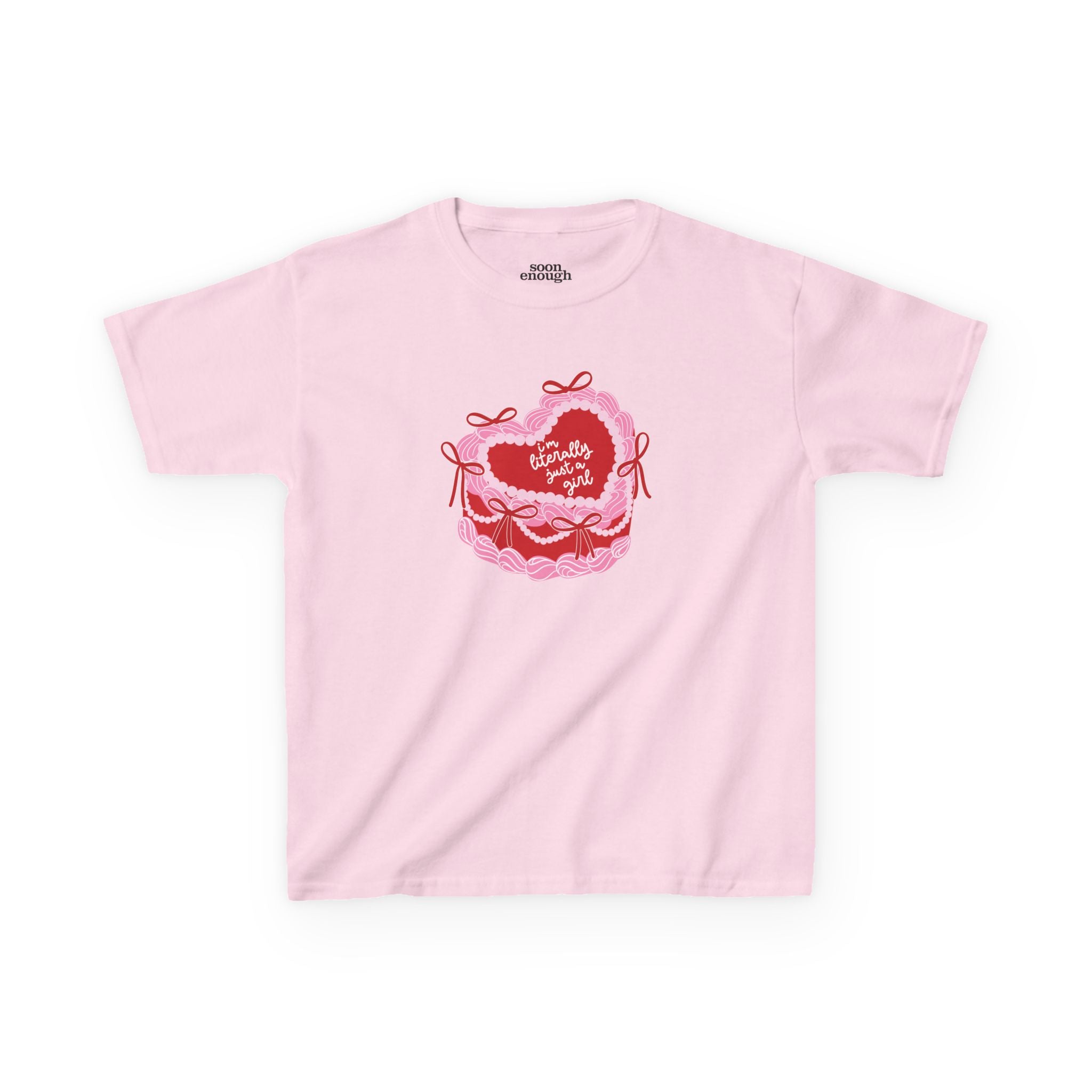 Literally Just A Girl Pink Cake Baby Tee