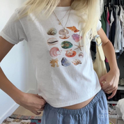 Shell Collage Baby Tee