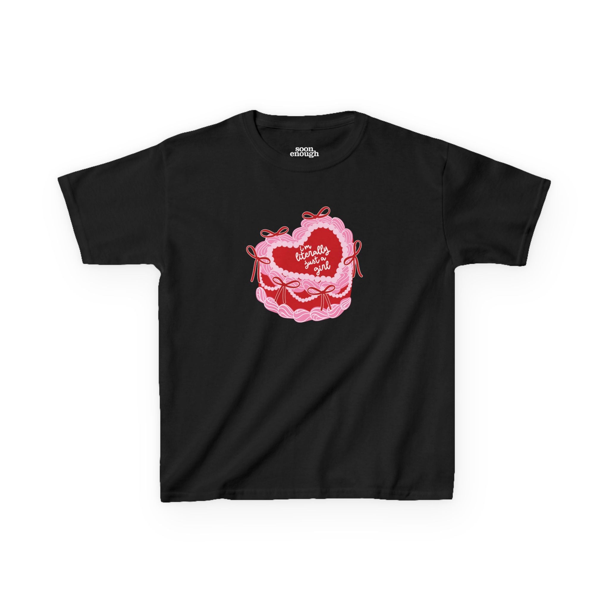 Literally Just A Girl Pink Cake Baby Tee
