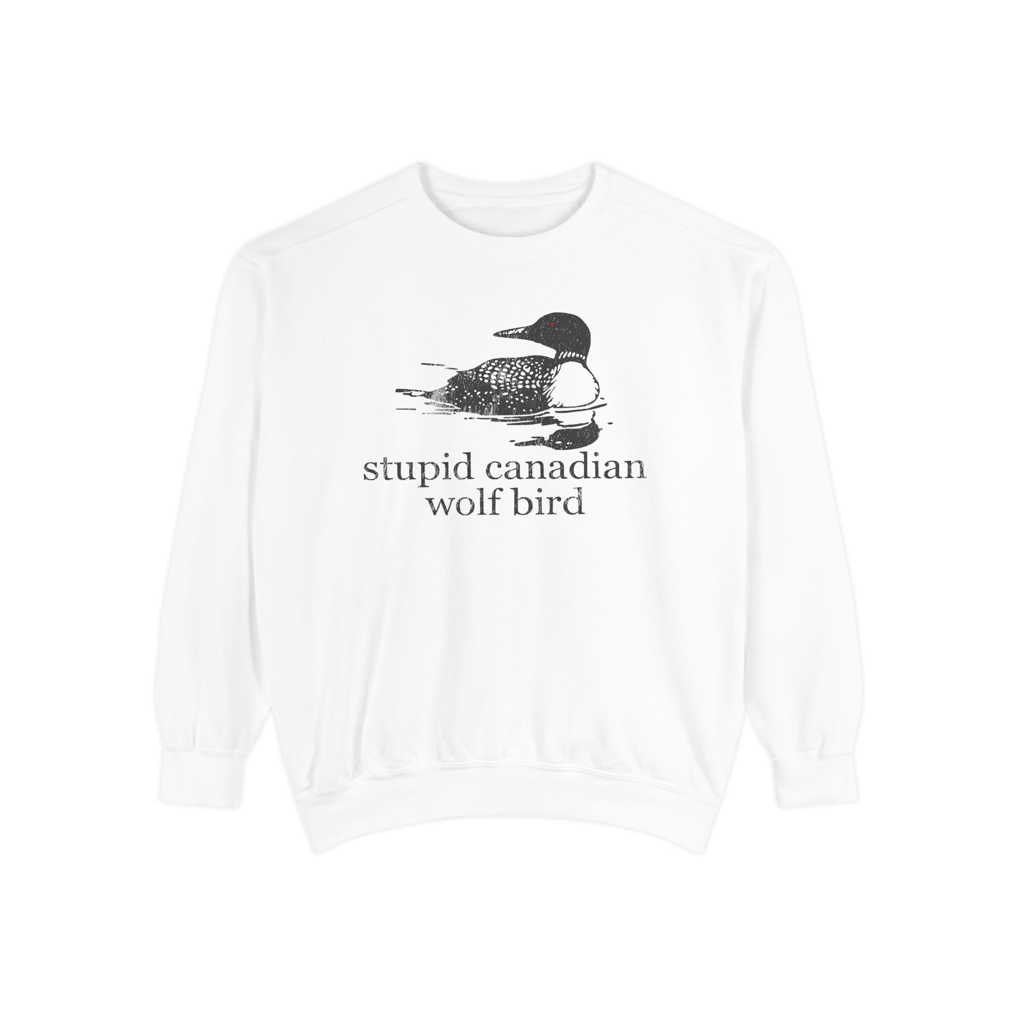 Stupid Canadian Wolf Bird Sweater