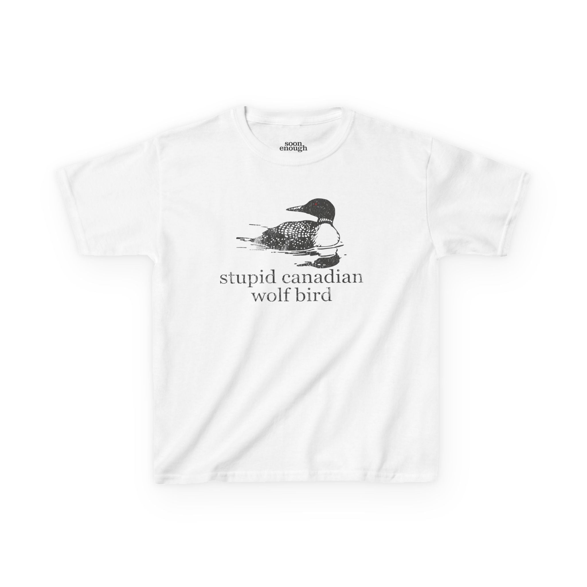 Stupid Canadian Wolf Bird Baby Tee