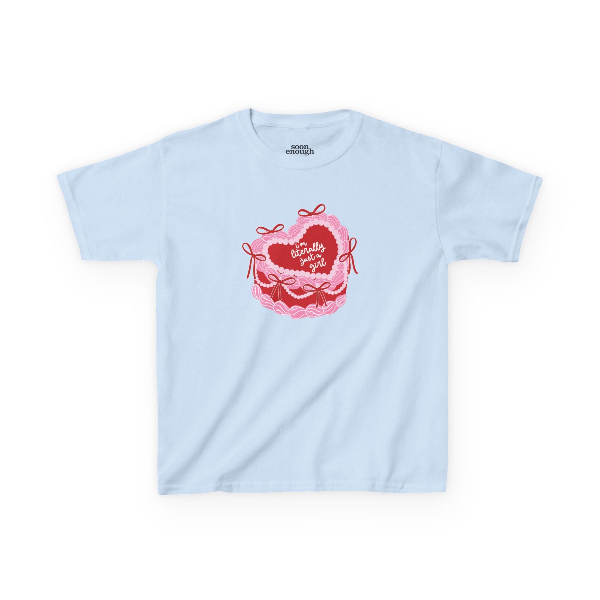 Literally Just A Girl Pink Cake Baby Tee