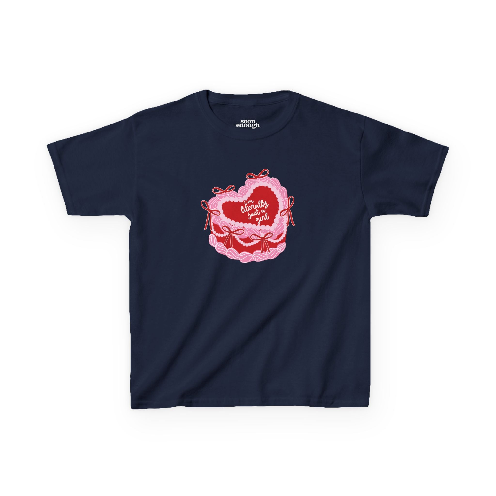 Literally Just A Girl Pink Cake Baby Tee