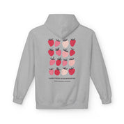 Farm Fresh Strawberries Hoodie in Grey