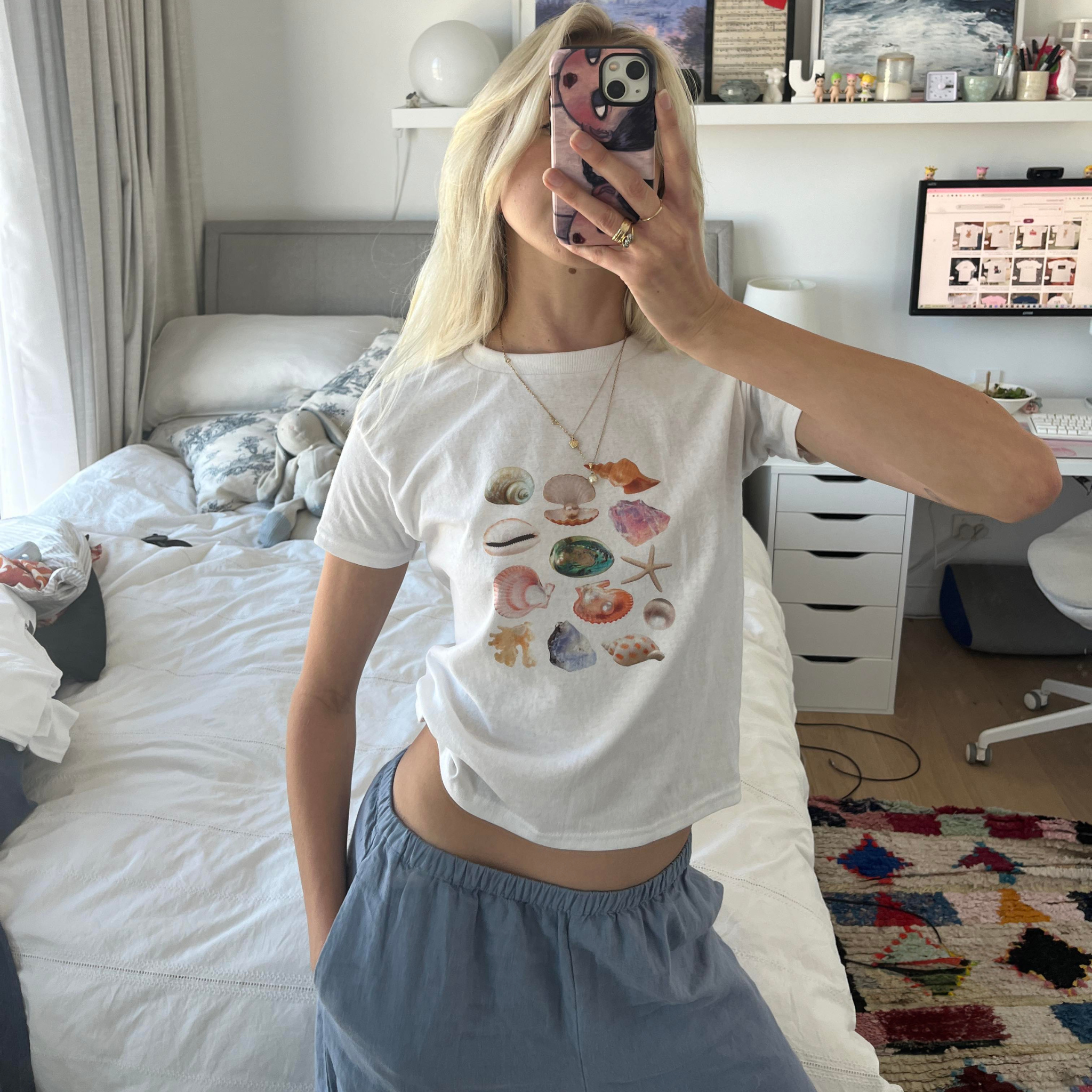 Shell Collage Baby Tee