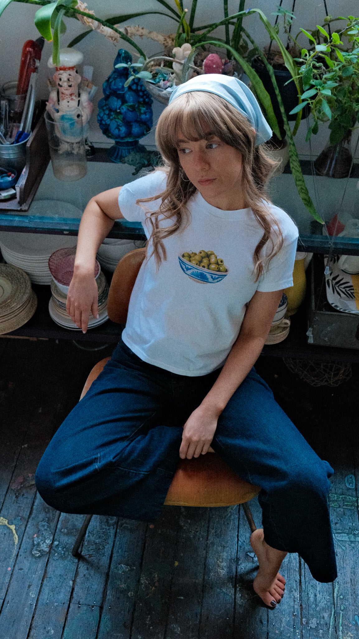 Painted Olive Bowl Baby Tee